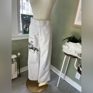 Basketcase cowboy screen print on Dickies pants